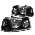 2001-2011 d Ranger Black Housing Clear Corner Bumper Headlight/Lamp Set