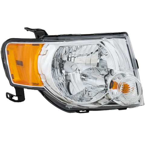 Headlight For 2008-2012 Ford Escape Right Chrome Housing With Bulb