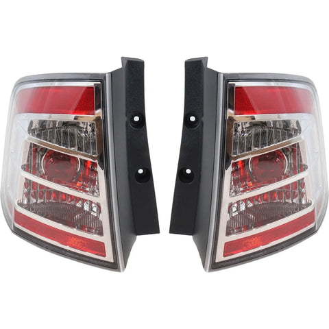 Halogen Tail Light Set For 2007-2010 Ford Edge Clear/Red Lens w/ Bulbs 2Pcs CAPA