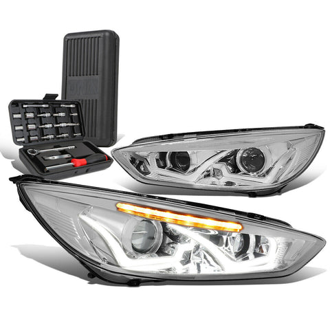 2015-2018 d Focus Dual LED DRL Projector Headlights+Too