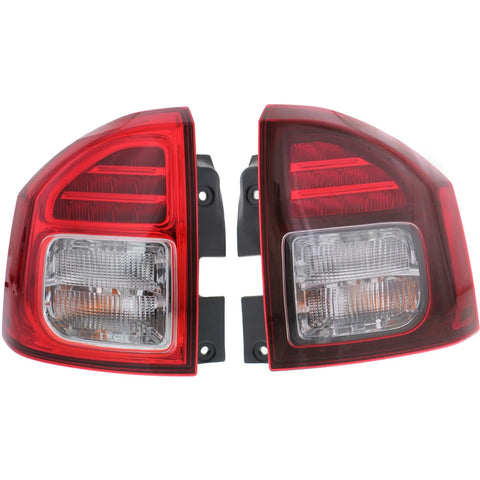 Pair Tail Light for 2014-2016 Jeep Compass Driver & Passenger Side