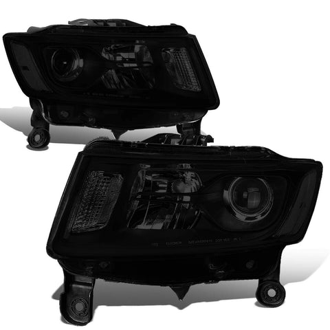 14-16 Jeep Grand Cherokee WK2 Tinted Housing Clear Side Projector Headlight