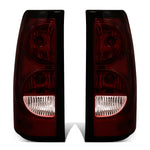 03-07 Chevy Silverado Fleetside Pickup Smoked Rear Brake Tail Lights Lamps