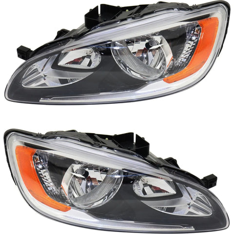 Halogen Headlight Set For 2014-2017 Volvo S60 Left & Right Pair