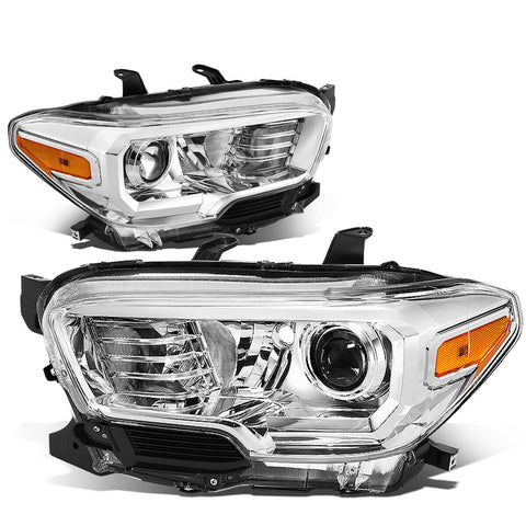 16-20 Toyota Tacoma Chrome Hosuing Amber Corner Projector Headlight/Lamp