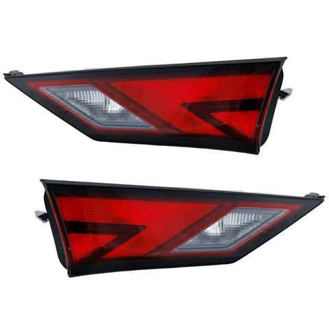 Tail Light Set For 2020-2021 Nissan Sentra Left Right Inner Clear/Red Halogen