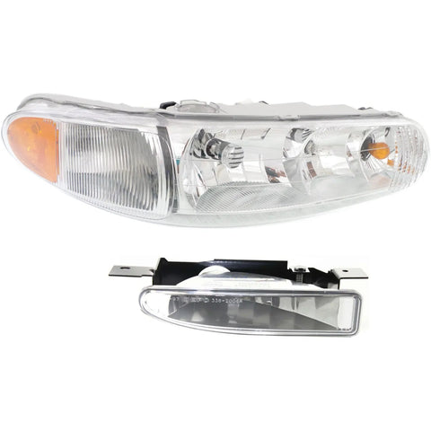 Headlight Kit For 1997-2005 Buick Century 1997-2004 Buick Regal Right 2pc