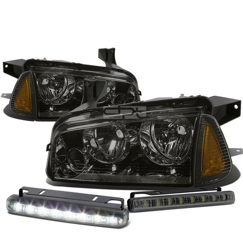SMOKED HOUSING CLEAR HEADLIGHT+AMBE