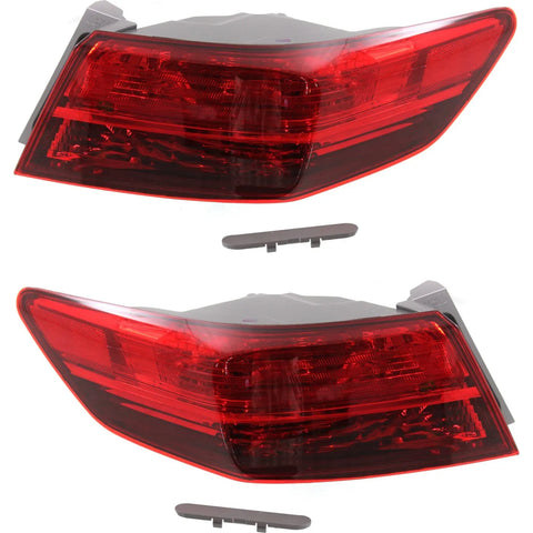 Set of 2 Tail Light For 13-15 Acura ILX Driver and Passenger Outer Body Mounted