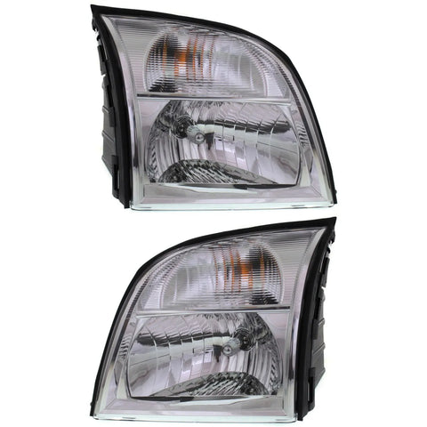 Headlight Set For 2006 Mercury Mountaineer Left and Right With Bulb 2Pc