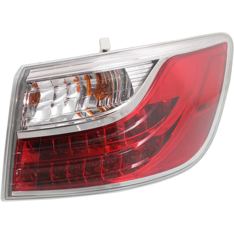 Halogen Tail Light For 2010-2012 Mazda CX-9 Right Outer Clear/Red Lens w/ Bulbs
