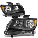 2015-2020 Chevy Colorado Pair Black Housing Amber Corner Headlight Headlamp