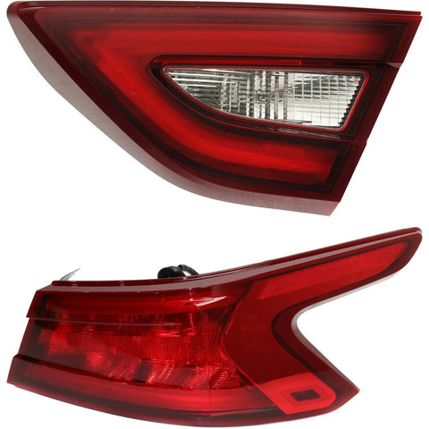 Tail Light Set For 2016-2018 Nissan Maxima LH and RH Inner Outer w/ bulb Halogen