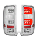 2007-2014 GMC Sierra 1500 2500HD LED C-Tube Bar Tail Brake Light Lamp Chrome
