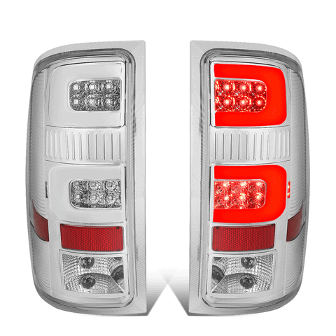 2007-2014 GMC Sierra 1500 2500HD LED C-Tube Bar Tail Brake Light Lamp Chrome