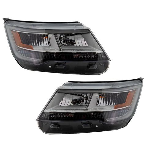 Headlight Set For 2018-2019 Ford Explorer Left and Right HID/Xenon To 4-4-18