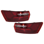 Tail Light Set For 2020-2021 Volkswagen Jetta Left and Right Outer Clear/Red LED