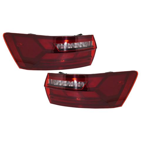 Tail Light Set For 2020-2021 Volkswagen Jetta Left and Right Outer Clear/Red LED