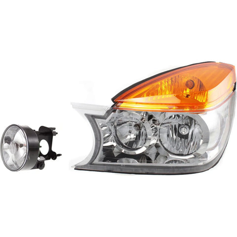 Headlight Kit For 2002-2003 Buick Rendezvous Driver Side Clear Lens Halogen