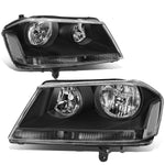 08-14 Dodge Avenger Factory Style Black Housing Clear Corner Headlight Lamps