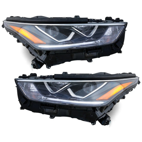 Headlight Set For 2020-2021 Toyota Highlander Driver Passenger With bulbs LED