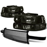 99-02 SILVERADO SMOKED HEADLIGHT+CLEA