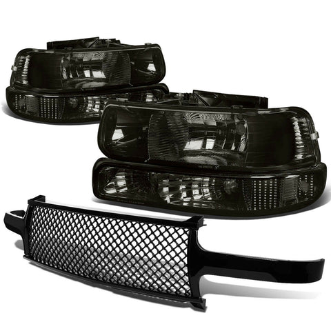 99-02 SILVERADO SMOKED HEADLIGHT+CLEA