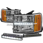 CHROME CLEAR HEADLIGHT+LED+