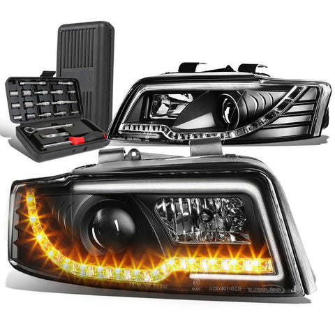 2002-2005 Audi A4 S4 B6 Quattro LED Bar Projector Headlights+Too