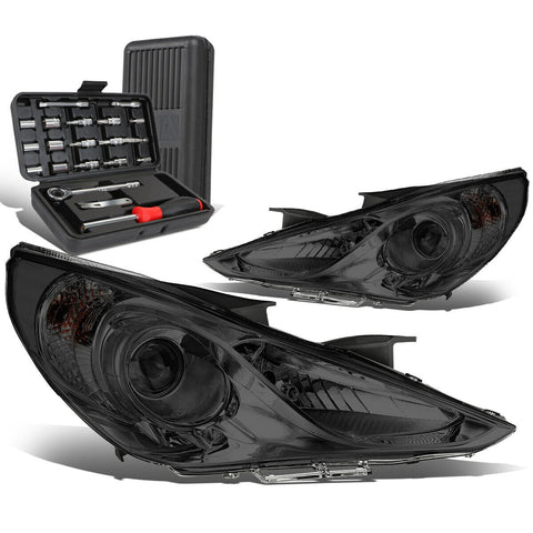 2011-2014 Sonata Pair Smoked/Clear Signal Projector Headlight Lamp+Tool Box