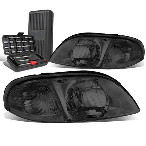 1999-2003 d Windstar Smoked Clear Turn Signal Headlight Lamps+Tool Box