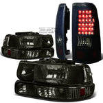 99-02 SILVERADO SMOKED CLEAR HEADLIGHT+BUMP