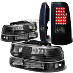 99-02 SILVERADO BLACK HEADLIGHT+CLEA