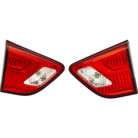 Tail Light Set For 2017-2019 Nissan Pathfinder LH RH Inner Clear/Red CAPA