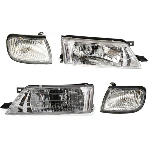 Headlight Headlamp Corner Light Lamp Kit Set For 97-99 Nissan Maxima