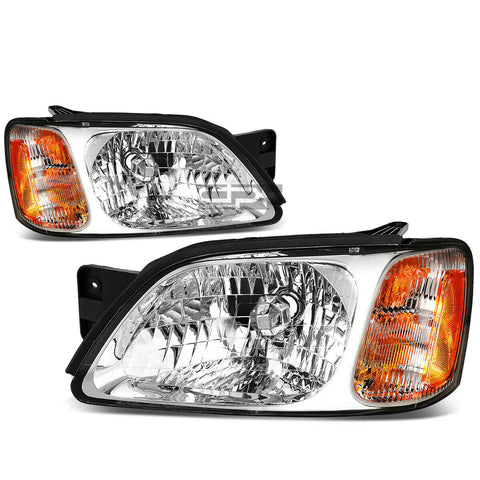 2000-2004 Legacy L Brighton Chrome Housing Amber Corner Headlight Headlamps