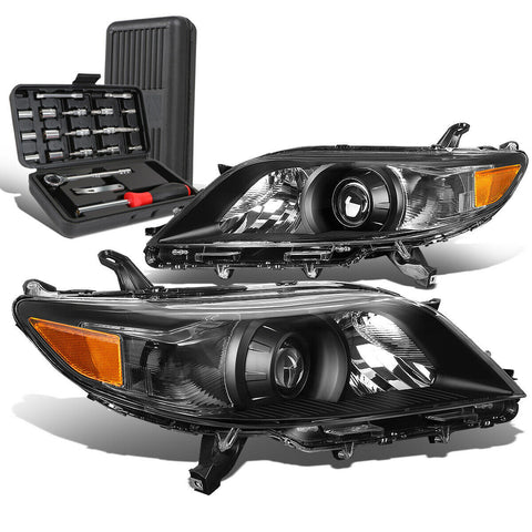 2011-2020 Toyota Sienna Black Amber Side Projector Headlight Lamp+Tool Box