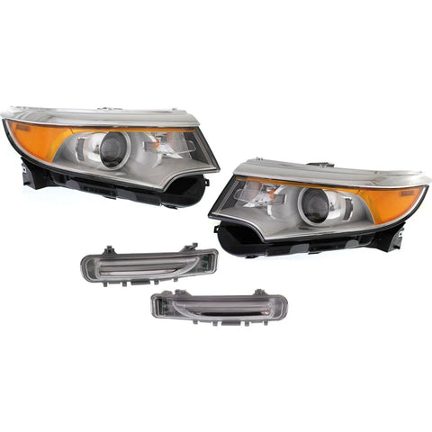 Auto Light Kit For 2011-2014 Ford Edge Driver and Passenger Side Headlight