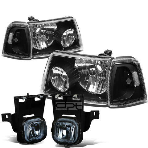 06-07 RANGER BLACK CLEAR HEADLIGHT+TURN SIGNAL LAMP+SMOKED OE FOG LIGHT