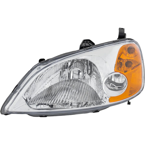Headlight For 2001 2002 2003 Honda Civic Sedan Left With Bulb