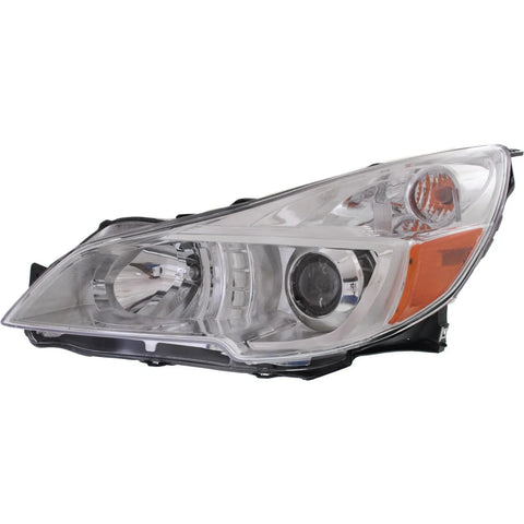 Headlight For 2013-2014 Subaru Outback Left Chrome Housing With Bulb