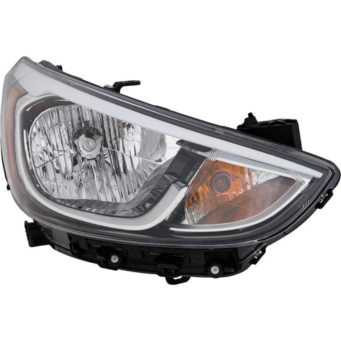 Headlight For 2015-2017 Hyundai Accent Hatchback or Sedan Right With Bulb