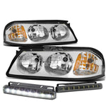 CHROME HOUSING CLEAR HEADLIGHT+AMBE