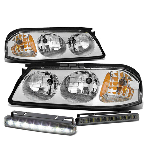 CHROME HOUSING CLEAR HEADLIGHT+AMBE