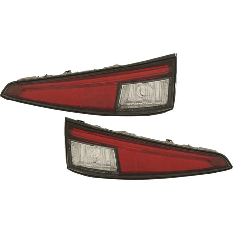 Tail Light Set For 2016-2018 Toyota Prius Left and Right Lower Clear/Red Halogen