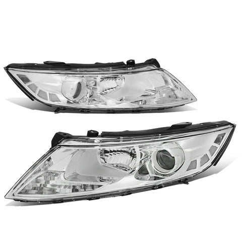 11-13 Optima Factory Style Projector Chrome Housing Clear Lens Headlights
