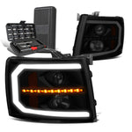 2007-2014 Silverado C-Style LED DRL Sequential Projector Headlights+Too