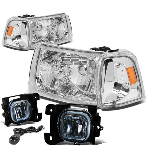 CHROME HEADLIGHT+AMBE