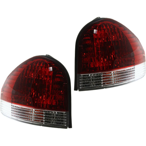 Halogen Tail Light Set For 2005-2006 Hyundai Santa Fe Clear/Red w/ Bulbs 2Pcs