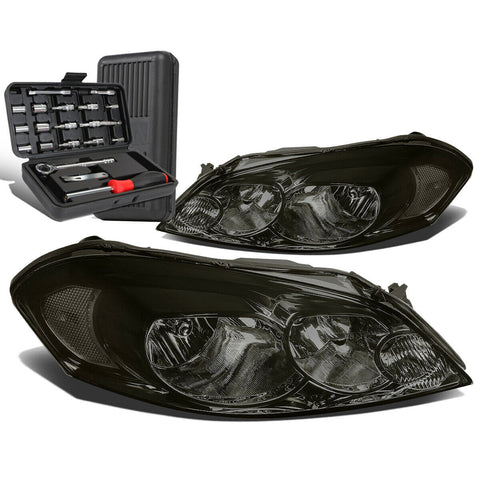 2006-2016 Chevy Impala Smoked/Clear Signal Bumper Headlight Lamps+Tool Box